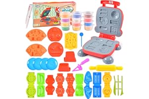 ZeYou Zestaw akcesoriów dla dzieci, 40 sztuk, 12 kolorów, 28 zestawów plasteliny, kreatywna zabawa, inteligentna, zestaw do ugniatania, prezent dla chłopców i dziewczynek