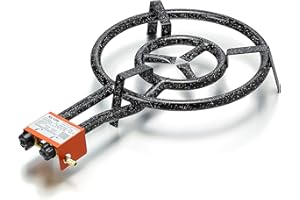 Garcima Paellero 50 cm, Negro, Antiadherente, Gas, 8.82 Libras