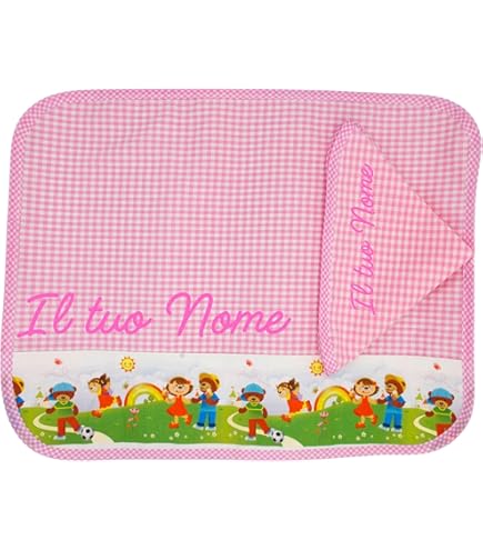 Busta Portaposate Asilo In Cotone 100% - 18x27cm Personalizzabile Con Nome | Per Bambini - Foto 4
