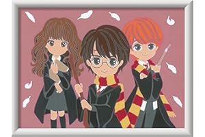 Ravensburger CreArt 29398 - Zauberhafte Freundschaft - Malen nach Zahlen Harry Potter ab 7 Jahre, Malset mit Rahmen, Pinsel und Acrylfarben, Geschenk für Mädchen und Jungen