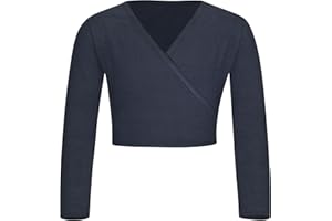 tanzmuster Ballett Wickeljacke Mädchen - Mandy - Gr. 92-170 - extra weicher Baumwollstoff - Ballettjacke zum Wickeln für Kinder