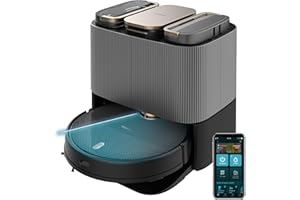 Cecotec Robot Aspirapolvere Conga 13090 Spin Revolution Home and Wash. 7000 Pa, Tecnologia Laser, Spazzola in Silicone, Mopas Rotanti, Spazzola Laterale, App e Connessione Bluetooth e WiFi 2,4 GHz