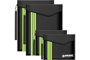 ImnBest 4 Stück Feuerfeste und wasserdichte Tasche, Feuerfeste Brieftasche Aktentasche für A4 Dokumentetasches, Passport Geld Wertsachen (Eisenhaltig 4S)