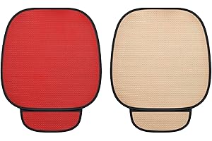 COPBOPWN Autositz-Kissen Cooler Sitzbezug Auto Fahrersitzkissen Auto Vordersitz Kissen Matte Rutschfestes Autositzkissen Atmungsaktive Autositzabdeckung Auto Sitzkissen Universal Sitzbezüge Autositz (Rot)