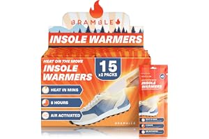 Bramble Insole fotvärmare - naturliga, luktfria, luftaktiverade värmare - upp till 10 timmars värme