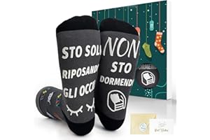 iZoeL Calzini Uomo Donna Calzini Divertenti/Fantasia/Natalizi/Termici/Invernali Se vedi Questo, Portami Del - Regali Natale Capodanno San Valentino per Papà Mamma Marito Moglie Fidanzata Fidanzato