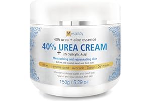 MESANDY Urea Cream 40 Percent for Feet Maximum Strength with 2% Salicylic Acid, Callus Remover, Dead Skin Exfoliation, Hand & Foot Cream for Dry Cracked Hands,Elbows, Feet, Heels, Knees