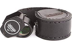 BelOMO Jewelers Loupe 10 x potrójna lupa ze skórzaną obudową. Składana lupa 21 mm (.86 cali)