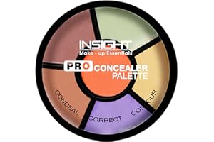 INSIGHT Pro Concealer Palette - Shade Corrector | Makeup Wheel for Face | Satin–Matte Finish | 3-in-1 Conceal, Contour & Correct | Waterproof | Full Coverage | 15gm