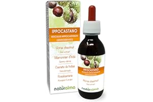 NATURALMA Castaño de Indias (Aesculus hippocastanum) Yemoderivato sin alcohol de yemas frescas - Extracto líquido gotas 120 ml - Complemento alimenticio - Vegano