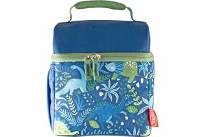 THERMOS STANDARD POP TOP REUSABLE LUNCH BAG - DINOSAUR KINGDOM, INSULATED TRAVEL BAG
