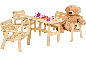 HABERKORN-GARTEN Kinder Gartengarnitur Sitzgruppe aus Holz 4 tlg Kiefer natur