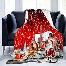 Catherine Lansfield Kinder-Fleecedecke Mit Weihnachtsmann-Motiv – Kuschelig, 130 X 170 Cm, Rot, Maschinenwaschbar