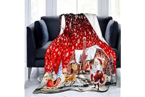 ‎WONGS BEDDING WONGS BEDDING Kuscheldecke 150x200 Weihnachts Weihnachten Sherpa Fleece Decke zweiseitige Weihnachtsmann Wohndecke Weiche Dicke Decke als Sofadecke Couchdecke Überwürfe