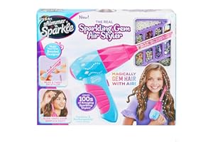 ColorBaby Shimmer N Sparkle Aplicador de Gemas para el Pelo, Máquina inalámbrica y Recargable, Incluye 600 Gemas de Colores, 8 peines pequeños, Pegatinas, Juguetes de niña, +8 años (47912)