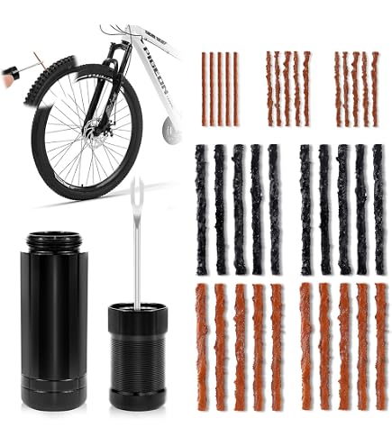 AKONE Tubeless Fahrradreifen-Reparaturset für MTB und Rennradreifen, Reifenpannen Schnell Reparieren Tubeless Reifen Flickset Tire Repair Kit für Unterwegs Tubeless Reparaturset Tubeless Set (01) Sport & Freizeit