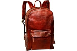 45 cm brązowy skórzany plecak vintage plecak torba na laptopa wodoodporny codzienny plecak na co dzień torba na książki wygodny lekki plecak podróżny turystyka / torba piknikowa dla mężczyzn, Brązowy,