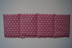 LEMAIL WIG Körnerkissen Bio-Roggen 4-Kammern 50 x 17 cm altrosa mit weißen Sternen