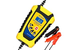 KATBO Battery Charger 12V/6A 2A 24V/3A Trickle Charger 12V Lead-acid Battery Charger for Car Motorcycle Boat Marine Lawn Mower Wet AGM Gel Lead Acid (2A/3A/6A 6V/12V/24V)