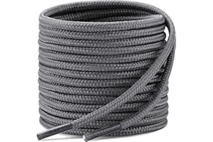 Stepace Lacci per Scarpe Rotondi [ 2 Paia ] Stringhe Robuste e Resistenti - per Scarpe Da Montagna e Da Trekking, Stivali - Diametro 3.5mm e 4mm