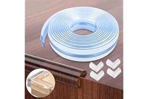 WOLAIYE Clear Corner Protectors Adhesive Tapes,Baby Child Safety Edge Protection, Against Sharp Corners Furniture Transparent Soft Silicone Protection-2M