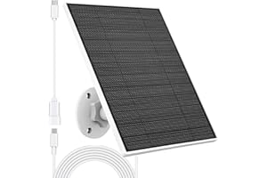 Solarpanel für Eufy Outdoor kamera, 5W Kamera Solarpanel Kompatibel mit Eufycam, Kontinuierliche Stromversorgung, Solarpanel mit 9,8ft Ladekabel, IP65 Wasserdicht, Verstellbare Wandhalterung
