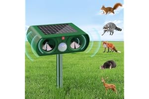ROAMROVER Solar-Katzenschreck Ultraschall, Ultraschall Katzenschreck für Garten Testsieger, für den AußEnbereich Gegen MaulwüRfe, EichhöRnchen, WaschbäRen, Stinktiere, Kaninchen, Hirsche, Ratten, Nagetiere.