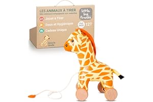 Little Big Friends Pull Along Friends | Pull Along Toy for Baby | Traditional Toys | Easy to Clean | Gina The Giraffe