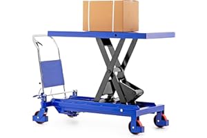 Pallit Carro elevador X hidráulico | 1500 kg de capacidad de carga | 1000 mm de altura de elevación | plataforma: 1220 x 610 mm | mesa elevadora