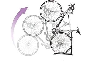 Bike Nook Soporte portátil para guardar bicicletas en interior. Rack estático de altura ajustable para ahorrar espacio, Negro