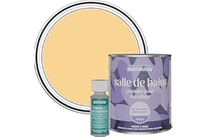 Rust-Oleum Peinture Jaune Résistante à l'eau pour Carrelage de Salle de Bain, Finition Satinée - Moutarde 750ml