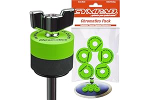Cympad Chromatics Set Verte, Feutre Cymbal 40/15mm, 5 Pièces. Améliore le Son et la Performance des Cymbales de Batterie. Empêche le Bruit dans le Support de Cymbale.