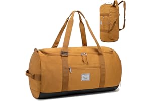TAIHOYIN - Bolsa de deporte para hombre, 60 L, 2 en 1, mochila o bolso de mano, 60L - Marrón, 61 cm, deporte, viajes, fitness, gimnasio