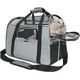 Zavothy Dog Carrier Cat Bag, Foldable Carrier, Adjustable Shoulder Strap, Dog Cat Carrier Anthracite, M, Hall