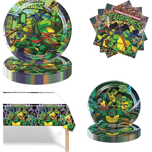 Tovaglioli Carta Tortugas Ninja 33 Cm - 20 Pezzi, Per Feste A Tema - Foto 8