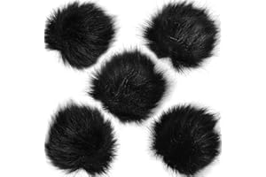 ChromLives Micrófono de Solapa Fur Mini Parabrisas para Micrófono Lavalier Mini Micrófono Piel Filtro de Viento Mini 5 Pack Compatible con Micrófonos de Solapa para Exteriores
