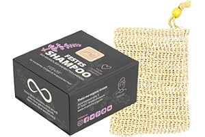 ‎THATS ME ORGANIC Thats me Organic Fix Solid Shampoo (Economy Set with Soap Bag) for Dry, Curly & Damaged Hair - Handmade with Anti-Frizz Effect - Rich Shampoo Bar