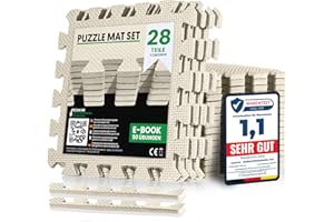 ‎UNYCOS unycos - Bodenschutzmatte Set【12/20/28 Teile】Puzzlematte 30x30 cm, Rutschfeste Schutzmatten per Fitnessraum und Sportgeräte, Gymnastikmatte, Trainingsmatte, Yogamatte, Wasserdicht, Ungiftig