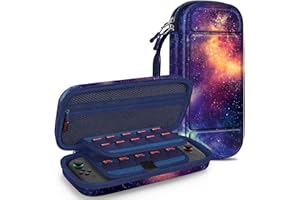 FINTIE Funda Nintendo Switch 2(Modelo 2025) - Funda de Transporte con 20 Soportes para Tarjetas de Juego y Correa para la Consola Nintendo Switch y Sus Accesorios, Galaxy [Nintendo_Switch]