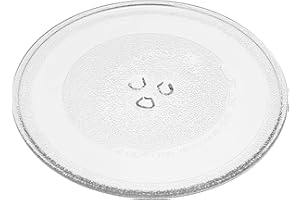 vhbw piatto compatibile con Sharp YC-MG02E-B, YC-MG02E-S, YC-MG01E-S forni a microonde - Piatto girevole con attacco a Y, 25,5 cm, vetro trasparente