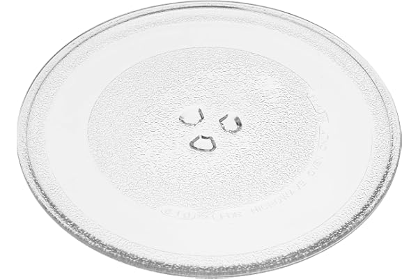 vhbw Mikrovågsugnstallrik ersättning för Bosch 11002491 för mikrovågsugn – roterande tallrik med Y-fäste, 25,5 cm, glas