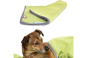 Doctor Bark | kuschelige Hundedecke waschbar bis 95°C, hygienische, weiche Fleecedecke für Sofa und Hundebett, Flauschige Haustierdecke - Made in Germany (M - 100x70 cm/Hellgrün)