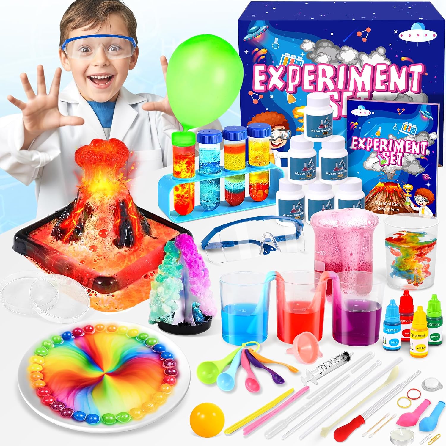 Gontence 50+ Experimentos Niños - Juguetes Kits de Ciencias - Juguetes Niños 6 7 8 9 10 Años - Regalo Niño Niña Premium Tecnología Avanzada
