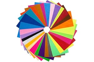UPUPGO Felt 30 Colours Felt Fabric Craft Felt, 20 x 30 cm Felt for Crafts, Coloured Felting Polyester Felt Fabric Colourful Felt Panels Felting for Children Felt Fabric for Decoration Colourful DIY Crafts