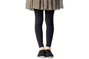 NOQ Calzamaglia Senza Piedi per Ragazze a Figura Intera, per Scuola, Danza, Balletto, Leggings opachi in Microfibra