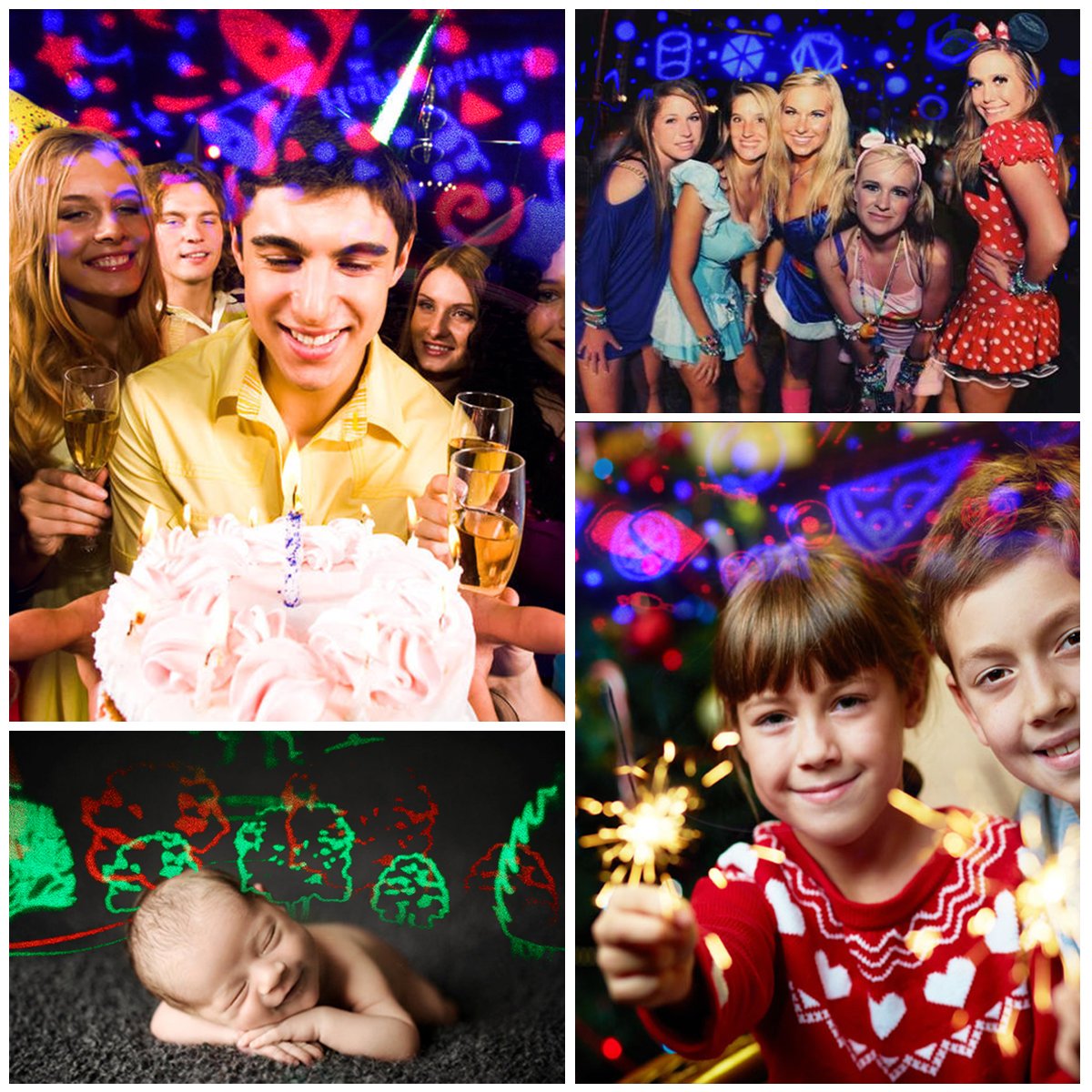 Starry Night Light Lamp, SlowTon Romantic 3 Modes Colorful LED Moon Sky Dreamer Desk Rotating Cosmos Starlight Projector for Children Kids Baby Bedroom - Image 7