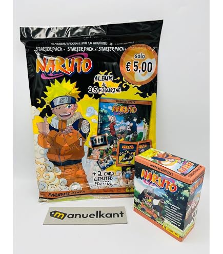 Panini Naruto Shippuden 2 Set mit 1 Album + 18 Hüllen + 3 Karten, limitierte Edition, 004628MCOUAFC