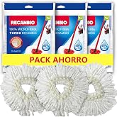 Pack of 3 Refills Compatible with Vileda Turbo and Turbo Smart Mops &middot; Saving Pack &middot; Super Absorbent Microfibre &middot; 1 Year Clean