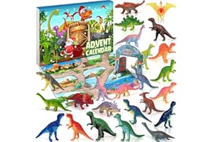iZoeL Calendrier de l'Avent 2025 Enfant Calendrier de l'Avent Garçon Dinosaure Jouet, 24 Figurines Dinosaures et Carte de La Forêt, Cadeau Surprise pour Fils Petit-Fils Frère Neveu