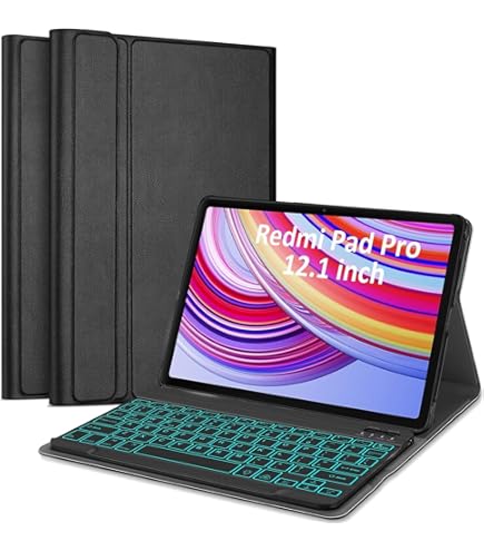 FKQLH Étui Clavier Pour Xiaomi Redmi Pad SE 8,7 Pouce, AZERTY Français Coque Clavier Magnétique Avec étui De Protection Pour Xiaomi Redmi Pad SE 8,7 Pouce, Bleu